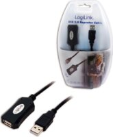 Logilink USB 2.0-ás hoszabbító kábel, fekete 5M