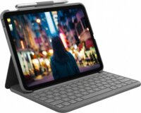 Logitech Slim Folio 10" Apple iPad Billentyűzetes Tok - Oxfordi szürke (Angol/US)