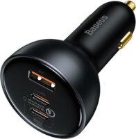 Baseus Qualcomm USB-A / 2x USB-C Autós töltő - Fekete (160W)