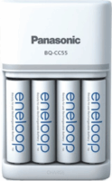 Panasonic Smartplus 4x AA/AAA NiMH Akkumulátor töltő + 4db elem (4x AA - 2000mAh)