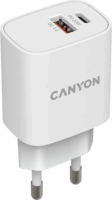 Canyon USB-A / USB-C Hálózati töltő - Fehér (5V / 3A)