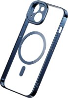 Baseus Glitter Apple iPhone 14 Magsafe Tok+kijelzővédő - Átlátszó/Kék