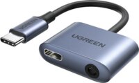 Ugreen CM231 USB-C apa - USB-C/3.5mm Jack anya Adapter