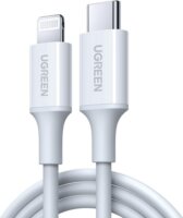 Ugreen US171 USB-C apa - Lightning apa 2.0 Adat és töltő kábel - Fehér (0.5m)