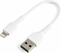 Startech Durable USB-A apa - Lightning 2.0 Adat és töltő Kábel - Fehér (0.15m)