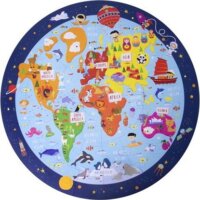 Apli Kids Circular Puzzle Világtérkép - 48 darabos puzzle