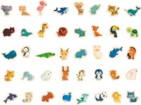 Janod Little Animals - 40 darabos mágneses puzzle