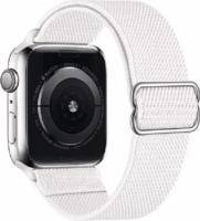 Phoner Dew Apple Watch S4/S5/S6/S7/S8/S9/SE/Ultra Csatos fonott Szövet Szíj 42/44/45/49mm - Fehér
