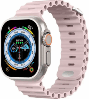 Phoner River Apple Watch S1/S2/S3/S4/S5/S6/S7/S8/S9/SE Lyukacsos Szilikon Szíj 38/40/41mm - Rózsaszín