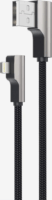 Aukey CB-AL04 USB-A apa 90° - Lightning apa 90° 2.0 iPhone töltő kábel - Fekete (1m)