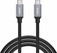 Aukey CB-CD6 USB-C apa - USB-C apa 3.0 Adat és töltő kábel - Szürke (2m)