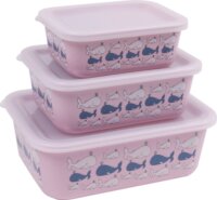 Stoneline Awave Műanyag ételtároló készlet rózsaszín (3 db / csomag)