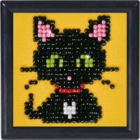 Diamond Dotz: Gyémántszemes kirakó - Zöld szemű fekete cica