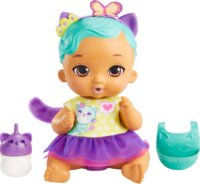 Mattel My Garden Baby Snack & Snuggle interaktív baba - Türkiz cica