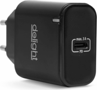 Delight 55046BK USB-C Hálózati töltő - Fekete (5V / 3A)