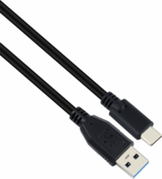 Stansson CZ-248-D USB-A apa - USB-C apa 3.2 Adat és töltőkábel - Fekete (2m)