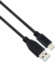 Stansson CZ-250-D USB-A apa - USB-C apa 3.2 Adat és töltőkábel - Fekete (1m)