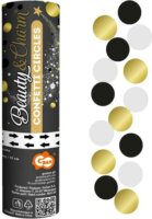 Godan Party konfetti ágyú - Arany/fekete