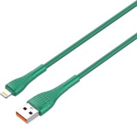 Ldnio LS672 USB-A apa - Lightning apa 2.0 Adat és töltő kábel - Zöld (2m)