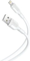 XO NB212 USB-A apa - Lightning apa 2.0 Adat és töltő kábel - Fehér (1m)