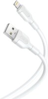 XO NB212 USB-A apa - Lightning apa 2.0 iPhone töltő kábel - Fehér (1m)