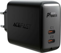 Acefast A9 2x USB-C Hálózati töltő - Fekete (40W)
