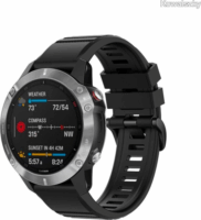 FIXED Garmin QuickFit Szilikon Szíj 22mm - Fekete