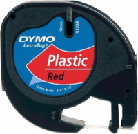 Dymo LT szalag 12mm / 4m - Piros alapon fekete