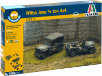 Italeri Willys Jeep 1/4 Ton 4 katonai jármű műanyag modell (1:72)