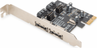 Digitus DS-30105 2x külső SATA 2x belső SATA port bővítő PCIe kártya