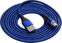Akyga AK-USB-43 USB-A apa - USB-C apa Mágneses 3.0 Adat és töltő kábel - Kék (2m)