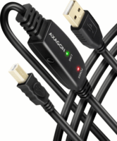 Axagon ADR-215B USB-A apa - USB-B apa 2.0 Aktív Jelerősítő kábel - Fekete (15m)