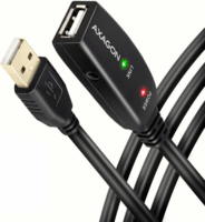 Axagon ADR-215 USB-A apa - USB-A 2.0 anya Aktív Jelerősítő kábel - Fekete (15m)