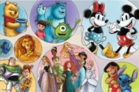 Trefl Junior Super Shape XL Disney karakterek - 160 darabos puzzle