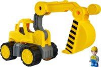 BIG Power-Worker Kotrógép figurával - Sárga