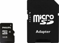 Philips 16GB microSDHC Class 10 memóriakártya + SD adapter