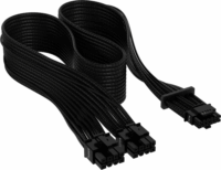 Corsair Premium Sleeved PCIe 5.0 12VHPWR Tápegység kábel 0.5m - Fekete