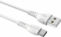 Borofone BX51 USB-C apa - Lightning apa 2.0 Adat és töltő kábel - Fehér (1m)
