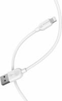 Borofone X14 USB-A apa - Lightning apa 2.0 Adat és töltő kábel - Fehér (2m)