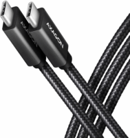 Axagon BUCM432-CM10AB USB-C apa - USB-C apa 4.0 Adat és töltőkábel - Fekete (1m)