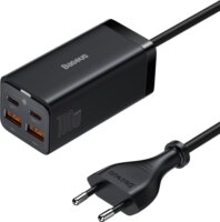 Baseus GaN3 Pro 2x USB-C / 2x USB-A Hálózati töltő - Fekete (100W)