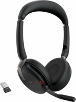 Jabra Evolve2 65 Flex Duo (Microsoft Teams) Wireless Headset - Fekete