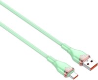 Ldnio LS822 USB-A apa - USB-C apa 2.0 Adat és töltőkábel - Zöld (2m)