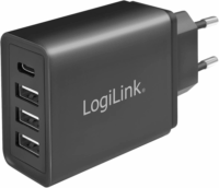 Logilink PA0221 USB-C / 3x USB-A Hálózati töltő - Fekete (27W)