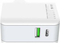 Ldnio A4403C USB-A / USB-C Hálózati töltő + USB-C - USB-C kábel - Fehér (20W)