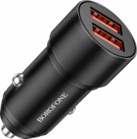 Borofone BZ19 2x USB-A Autós tőltő - Fekete (18W)