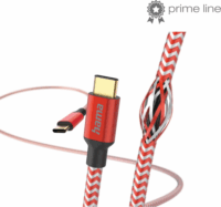 Hama Reflective USB-C apa - USB-C apa 2.0 Adat és töltő kábel - Piros (1,5m)