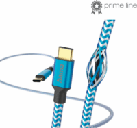 Hama Reflective USB-C apa - USB-C apa 2.0 Adat és töltő kábel - Kék (1,5m)