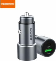 Recci RCC-P01 USB-A / USB-C Autós töltő - Szürke (42.5W)