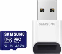 Samsung 256GB Pro Plus microSDXC UHS-I CL10 Memóriakártya + Kártyaolvasó